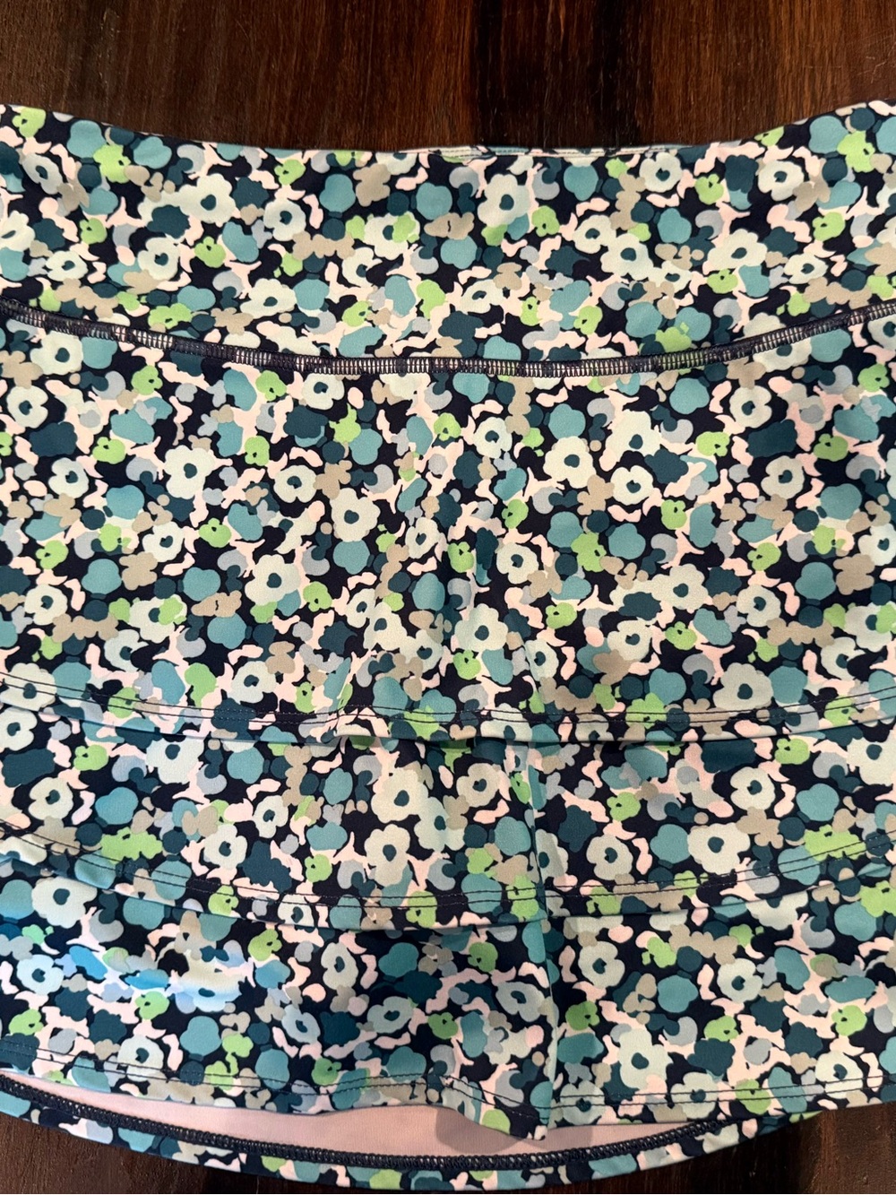 Athleta Girl Floral Swing Skort in Navy, Mint & Light Blue, size XL/14